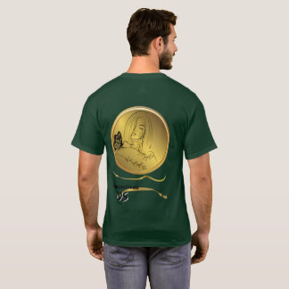 Golden Girl Kunst T-Shirt - Vintage Frauenporträt