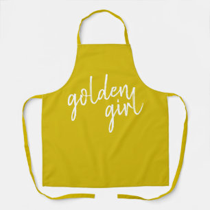 Golden Girl   Modern Gold Script Schürze