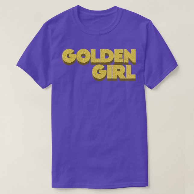 Golden Girl Retro 80er Ästhetik T-Shirt (Design vorne)