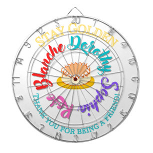 Golden Girls Cheesecake Bleibe Goldene Typografie Dartscheibe