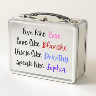 Golden Girls Lebensweisheit Typografie Metall Brotdose