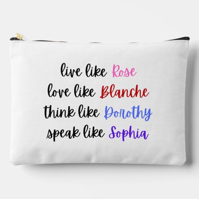Golden Girls Life Wisdom Typography  Zubehörtasche (Vorderseite)