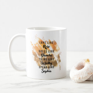 Golden Girls Typografie Gold Foil Kaffeetasse