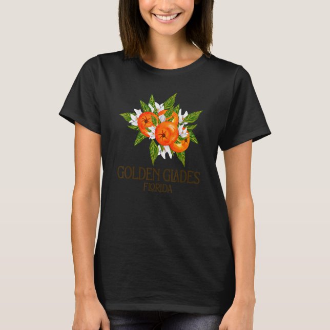 Golden Glades Florida Beach FL Orange Blossom Flo T-Shirt (Vorderseite)