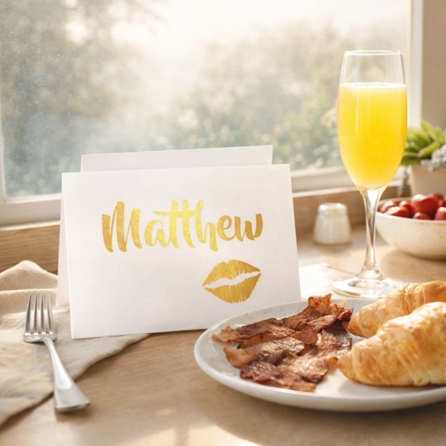 Golden Glam Kissy Lips Folienkarte (Von Creator hochgeladen)