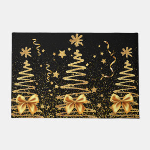 Golden Glam mettalic Xmas funkelnd elegantes schwa Fußmatte