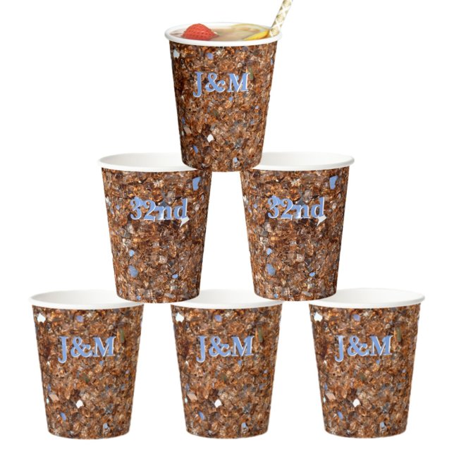 Golden Glass Bronze mit Initialen Pappbecher (Von Creator hochgeladen)