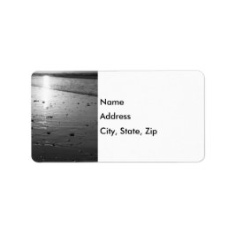 Golden Glassy Sand Grayscale Adressaufkleber