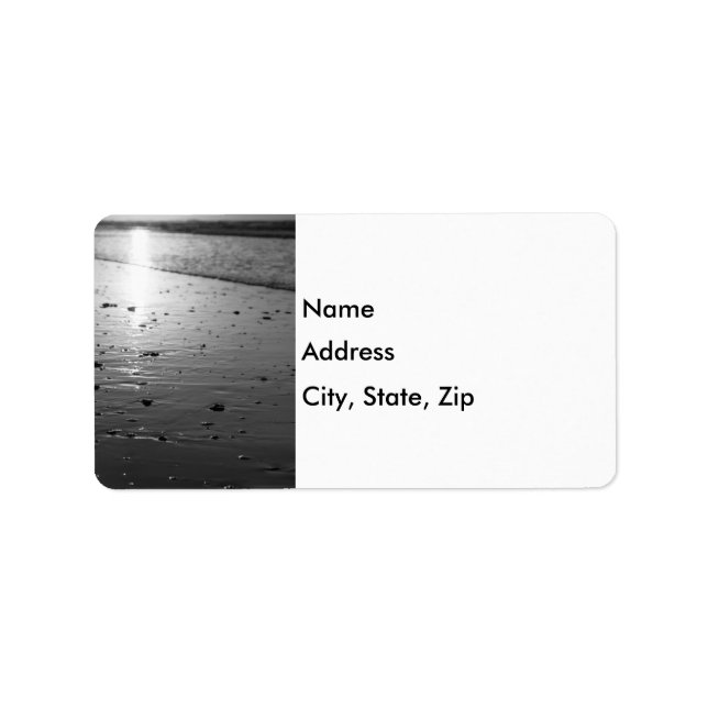 Golden Glassy Sand Grayscale Adressaufkleber (Vorne)