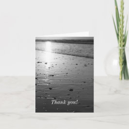 Golden Glassy Sand Grayscale Danke Karte