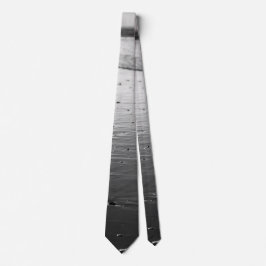 Golden Glassy Sand Grayscale Neck Tie Krawatte