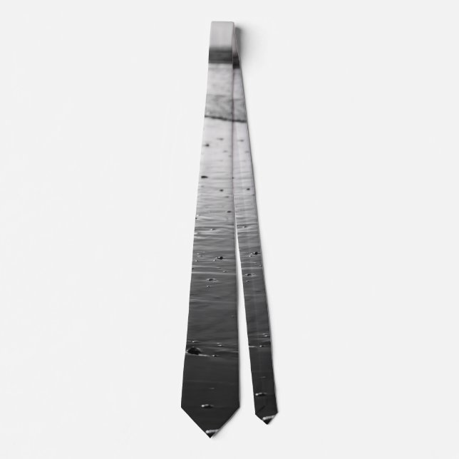 Golden Glassy Sand Grayscale Neck Tie Krawatte (Vorderseite)