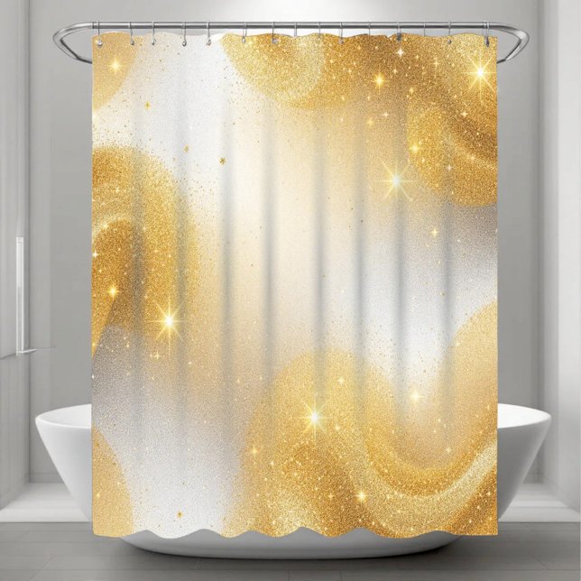 Golden Glimmer Duschvorhang (Von Creator hochgeladen)