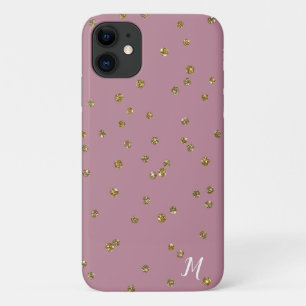 Golden Glitzer Confetti und Blush Pink Handy Case