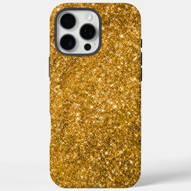 Golden Glitzer Glam Case-Mate iPhone Hülle (Rückseite)
