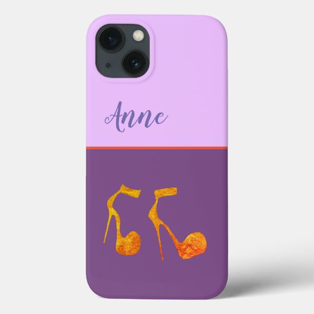 Golden Glitzer High Heel Shoes Case-Mate iPhone Hülle (Rückseite)