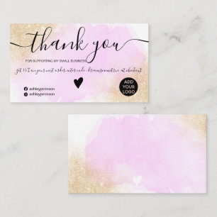 Golden Glitzer lila Pinselstrich Bestellung Vielen Visitenkarte