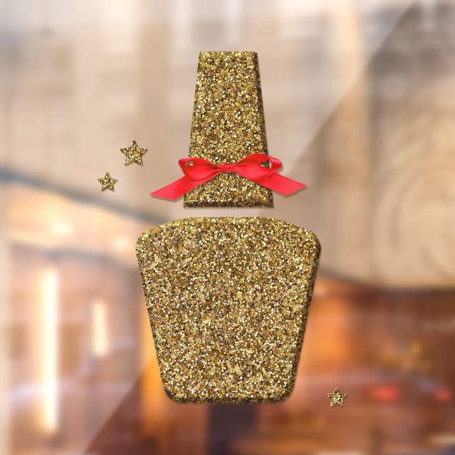 Golden Glitzer NAIL Salon Aufkleber (Blatt 2)