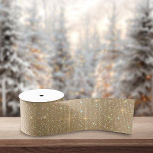 Golden Glitzer Shiny Multicolor Glitzern Diamond Ripsband