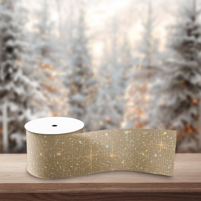 Golden Glitzer Shiny Multicolor Glitzern Diamond Ripsband (Von Creator hochgeladen)