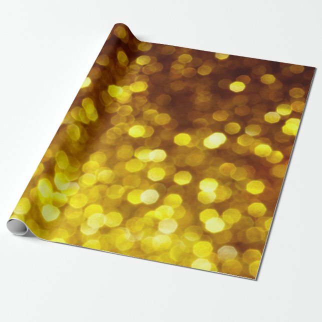 Golden Glitzer Textur Weihnachten abstrakte Hinter Geschenkpapier (Ungerollt)