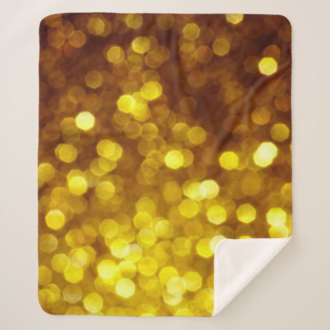 Golden Glitzer Textur Weihnachten abstrakte Hinter Sherpadecke (Vorderseite)