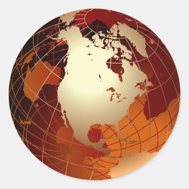 GOLDEN GLOBE RUNDER AUFKLEBER (Vorderseite)