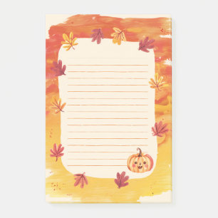 Golden Glow & Grinning Gourd Post-it Klebezettel