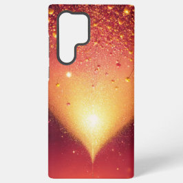 Golden Glow & Heart Romantic Phone Case Samsung Galaxy Hülle
