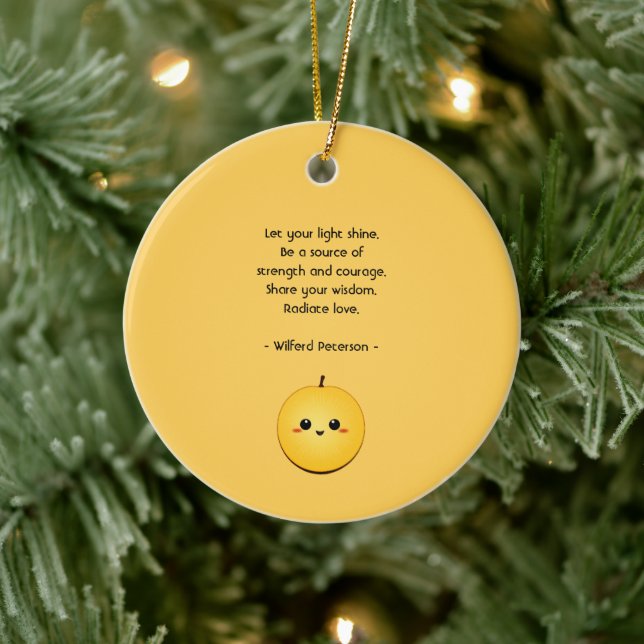 Golden Glow Kiwi Keramik Ornament (Baum)