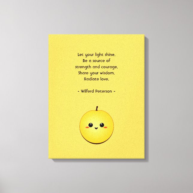 Golden Glow Kiwi Leinwanddruck (Vorderseite)