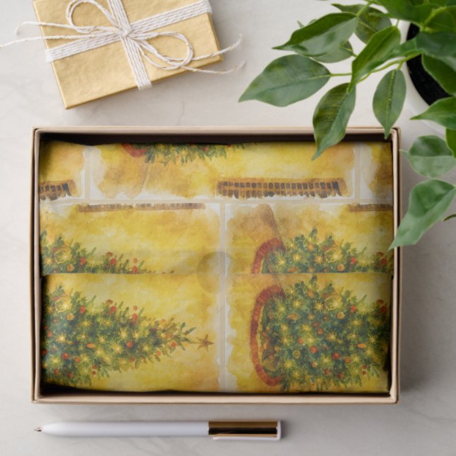 Golden Glow of Christmas  Seidenpapier (Geschenk)