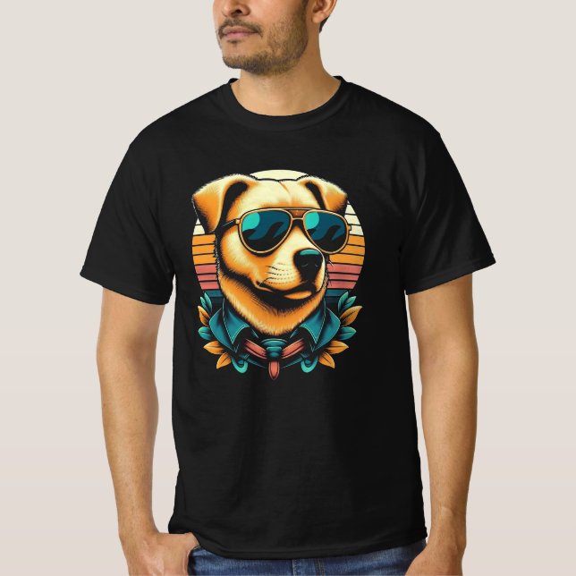 Golden Glow - Retro Pup Edition T-Shirt (Vorderseite)