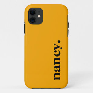 Golden Glow Solid Color Eleganter Name Case-Mate iPhone Hülle