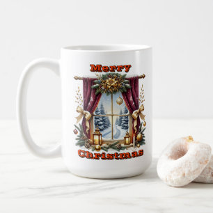 Golden Glow Winter Szene Kaffeetasse