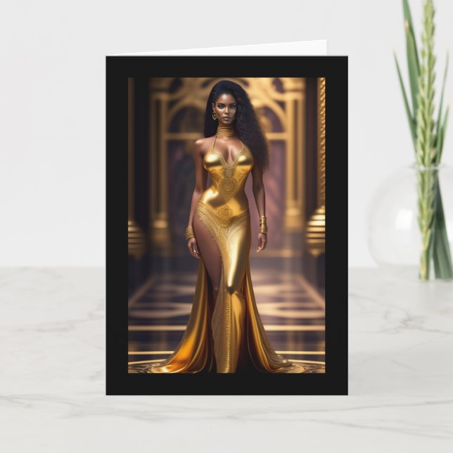 Golden Goddess Grußkarte Danke Karte (Vorderseite)