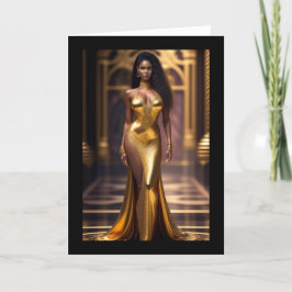 Golden Goddess Grußkarte Danke Karte