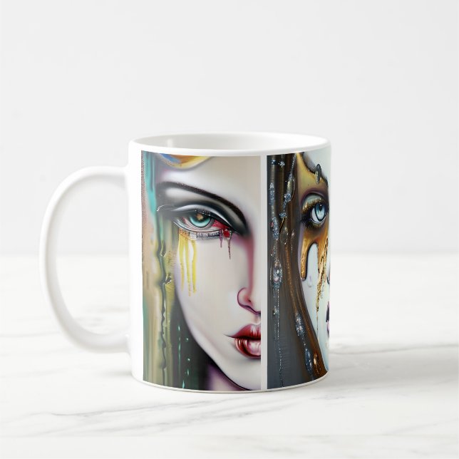 Golden Goddesses Kunst Kaffeetasse (Links)