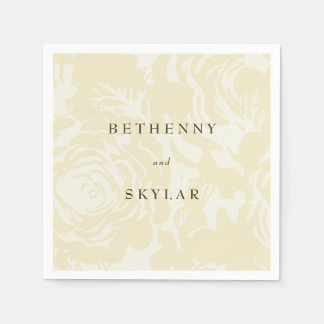 Golden Gold Bloms Serviette (Vorderseite)