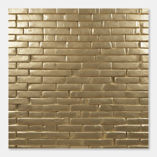 Golden Gold Bricks Patterns Elegantes Minimalistis Tapete