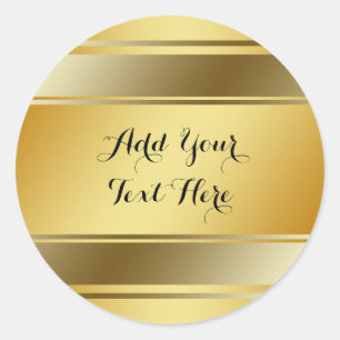 Golden Gold Foil Imitate Glitzer Maßgeschneidert Runder Aufkleber
