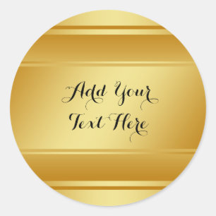 Golden Gold Foil Imitate Glitzer Maßgeschneidert Runder Aufkleber