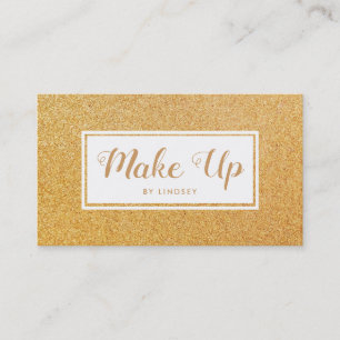 Golden Gold Sparkle Glitzer macht Künstler Visitenkarte