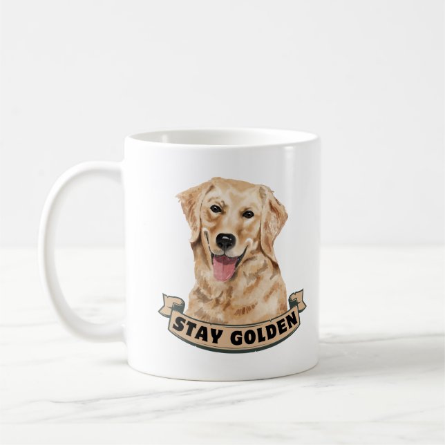 Golden, Golden Retriever Dog Lover bleibe Kaffeetasse (Links)