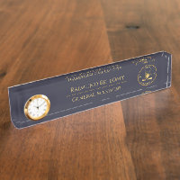 Golden Golf Clubs Schreibtisch Name Plakat