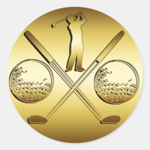 GOLDEN GOLF RUNDER AUFKLEBER