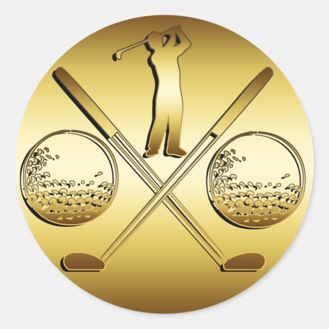 GOLDEN GOLF RUNDER AUFKLEBER (Vorderseite)