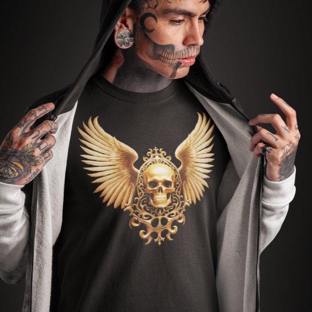 Golden Gothic Skull Sigil T-Shirt (Von Creator hochgeladen)