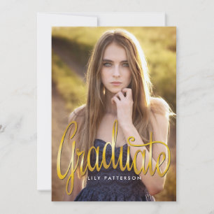 Golden Graduate Foto Graduate Party Einladung