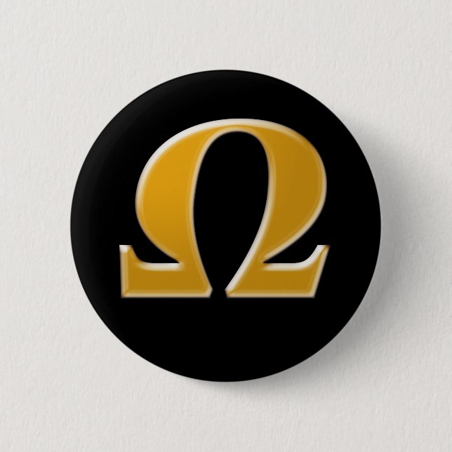 Golden Greece Omega - Symbol des Widerstands Button (Vorderseite)